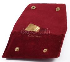 Cartier aranyozott öngyújtó, jelzett, minimális karccal, eredeti tokkal, hozzá nyitó kulcs és alkatr...