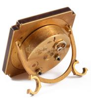 Cartier ébrsztőóra mechanikus, jelzett, alján kopott, működik, eredeti tokkal, 7,5x7,5 cm