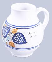 Habán múzeumi másolat kerámia edény. Kézzel festett, jelzett, hibátlan 15 cm