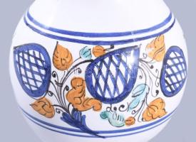 Habán múzeumi másolat kerámia edény. Kézzel festett, jelzett, hibátlan 15 cm