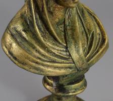 Madonna szobor, festett, aranyozott gipsz 24 cm