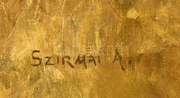 Szirmai Antal (1860-1927): Vadász kutyájával és elejtett vaddal. Olaj, vászon, jelezve balra és jobb...