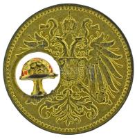Ausztria 1897. 2h bronz aranyozva, szerencsepénzzé alakítva, gombával T:XF kopott aranyozás
Austria...