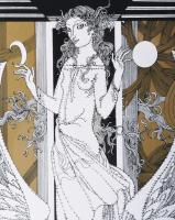 Szász Endre (1926-2003): Hölgy. Szitanyomat, papír, jelzett, számozott (1/100), üvegezett fakeretben...