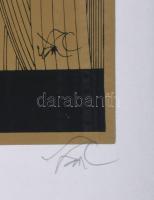 Szász Endre (1926-2003): Hölgy. Szitanyomat, papír, jelzett, számozott (1/100), üvegezett fakeretben...