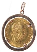 Ausztria 1915. Dukát Au "Ferenc József" utánveret, 14k arany (Au) foglalatban, jelzett, ne...