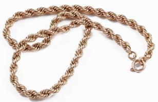 Arany (Au) sodort nyaklánc, h: 40 cm, jelzés nélkül, nettó 15,1g