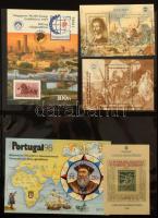 Magyar tétel, benne régi és modern kiadások, blokkok, emlékívek, nagyalakú előnyomott album, A4-es é...