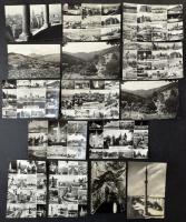 300 db MODERN fekete-fehér magyarországi város képeslap, kisebb települések is, 1 forintos lapokkal ...