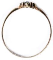 3 darab arany (Au) gyűrű, 14k, közte jelzett, közte kőhiánnyal, m: 56-59, bruttó 5,9g