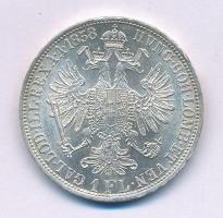 Ausztria 1858A 1Fl Ag "Ferenc József" T:UNC,AU kis ph. Austria 1858A 1 Florin Ag "Franz Joseph" C:UNC,AU small edge error Krause KM#2219