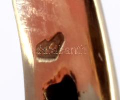 Arany (Au) gyűrű, kvarc berakással, m: 53, jelzett, bruttó 11,2g