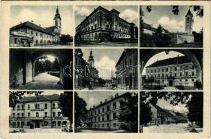 1942 Csáktornya, Cakovec; Részletek, mozaiklap 9 képpel / multi-view postcard with 9 images (EK)