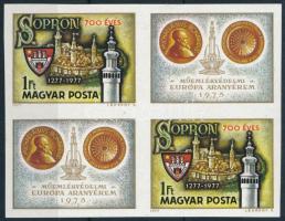 1977 Sopron vágott szelvényes négyestömb (7.000)