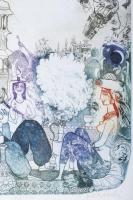 Kondor Lajos (1926-2006): 1001 éjszaka. Színes rézkarc, papír, jelzett, művészpéldány EA X/XV számoz...