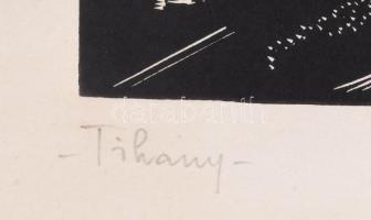 Palkó József (1919-2004): Tihany, 1967. Linómetszet, papír, jelzett, számozott (4/20), 20×29 cm