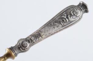 Ezüst (Ag) nyelű 3 darab süteményszervírozó, jelzett, h: 17-18 cm