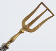 Ezüst (Ag) nyelű 3 darab süteményszervírozó, jelzett, h: 17-18 cm