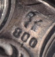 Ezüst (Ag) nyelű 3 darab süteményszervírozó, jelzett, h: 17-18 cm