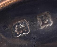 Ezüst (Ag) mustártartó szerelék, üveg nélkül, jelzett, nettó 20,2g