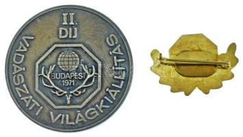 Olcsai Kiss Zoltán (1895-1981) 1971. "Vadászati Világkiállítás II. Díj" kétoldalas ezüstpa...