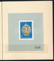 1968 Bélyegnap ajándék blokk az eredeti tokban. Nagyon ritka! (60.000) (rozsdapötty / stain spot)