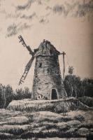 Gácsi Mihály (1926-1987): Malomtó. Rézkarc, papír, jelzett, számozott (100/100), 29×39 cm