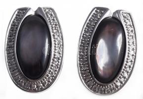 Cerruti fülbevaló pár, kő berakással.