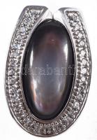 Cerruti fülbevaló pár, kő berakással