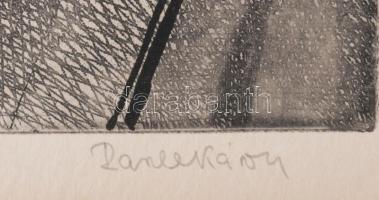 Raszler Károly (1925-2005): Lenin, rézkarc, papír, jelzett, paszpartuban, 29,5×19,5 cm