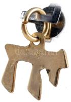 Arany (Au) kis medál, jelzett, 14k, nettó 0,6g