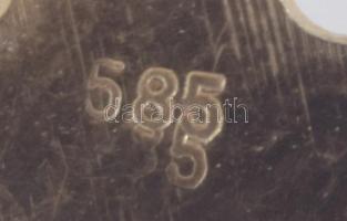 Arany (Au) kis medál, jelzett, 14k, nettó 0,6g