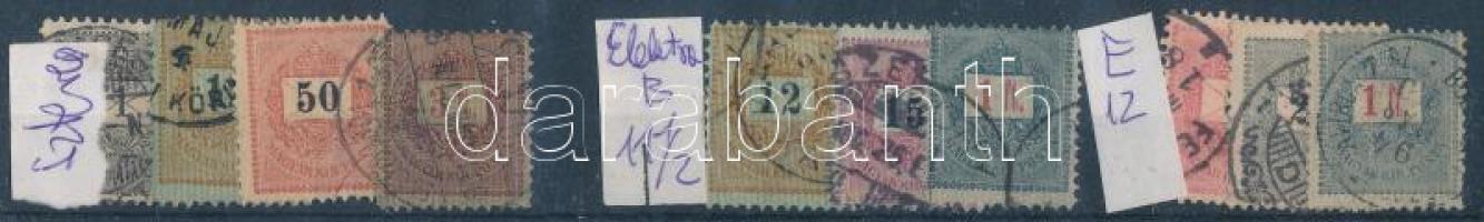 1888 10 db Feketeszámú Krajcáros bélyeg (~17.930)