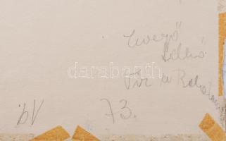 Csáth Annamária (1941-?): Balatoni levegő. Akvarell, papír, jelzés nélkül. Hátoldalán autográf felir...