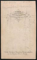 cca 1880 Mayer János nevelő portréja, keményhátú fotó Tiedge János pesti műterméből, 10,5×6,5 cm