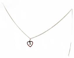 Ezüst (Ag) nyaklánc, köves medállal, jelzett, bruttó 2,2g