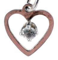 Ezüst (Ag) nyaklánc, köves medállal, jelzett, bruttó 2,2g