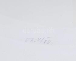 Hencze Tamás (1938-2018): Gesztus (cím nélkül). Szitanyomat, papír, jelzett, művészpéldány EA X/XV. ...