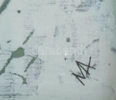 Matzon Ákos (1945-): Escher után..., 2011. Akril, olaj, karton, jelezve balra lent. Hátoldalán is je...