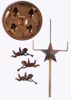 Svéd akasztható forgó gyertyás karácsonyi dísz, dobozában