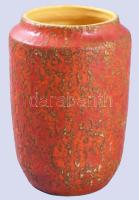 Tófej váza, jelzett, m: 18,5 cm