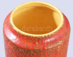 Tófej váza, jelzett, m: 18,5 cm