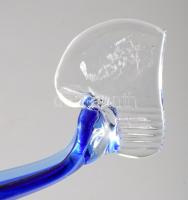 Murano anyagában színezett asztaldísz, hibátlan, h: 32 cm