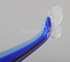 Murano anyagában színezett asztaldísz, hibátlan, h: 32 cm