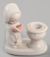 Gyermekfigurás gyertyatartó pár, m: 6,5 cm
