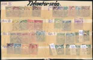 1900-1913 36 db bélyeg, benne jobb Turul értékek, Zöldportó (~25.750)