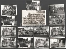 cca 1965, 12 darab katonai fotó, 9,5x14 cm alatt