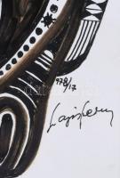 Lajos Ferenc (1912-1998): Társaság, 1978. Tus, papír, jelzett. 40x28 cm. Paszpartuban
