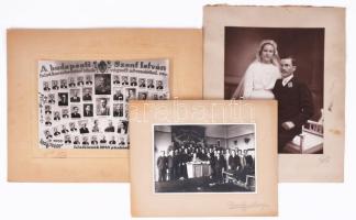 25 darabos zömmel fekete-fehér fotó tétel, vegyes méretben