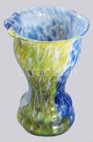 Anyagában színezett váza, hibátlan, m: 17 cm